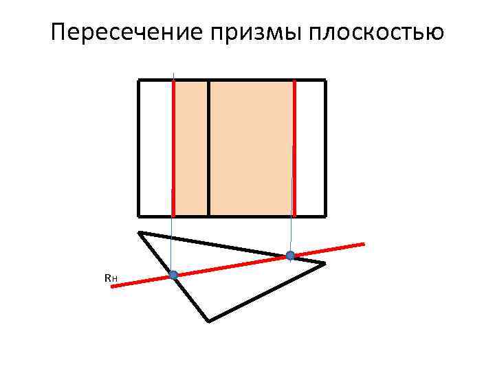 Пересечение призмы плоскостью Rн 