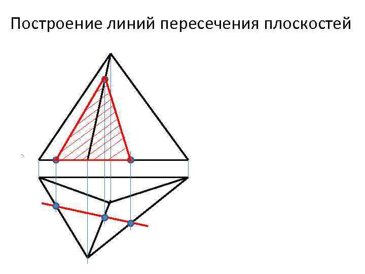 Построение линий пересечения плоскостей 