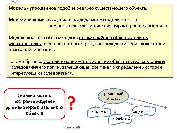 Свойства объекта моделирования определение