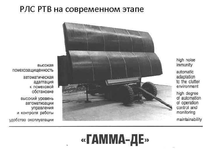 РЛС РТВ на современном этапе 