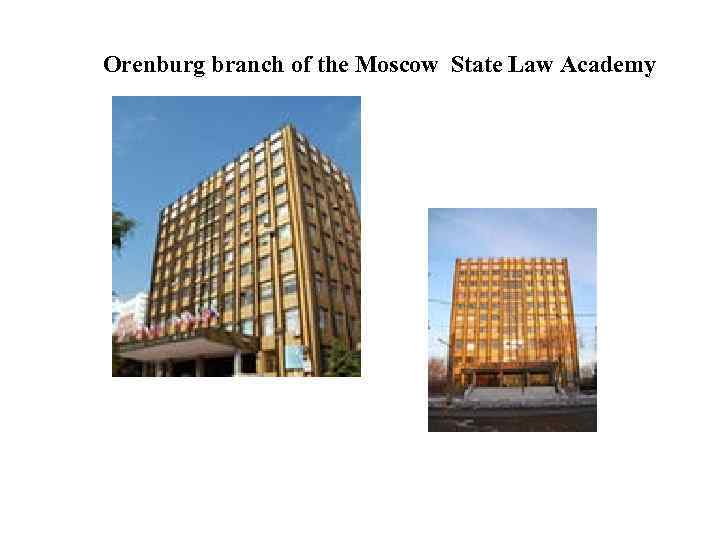 Orenburg branch of the Moscow State Law Academy 