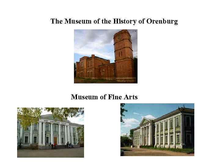 The Museum of the History of Orenburg Museum of Fine Arts 