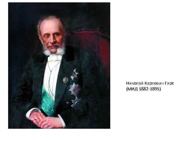 Николай Карлович Гирс (МИД 1882 -1895) 