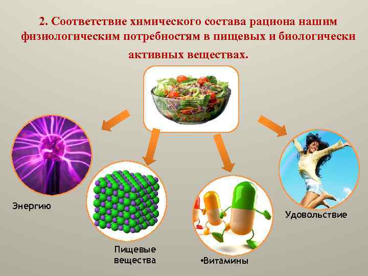 Составом из активных веществ в. Факторы физиологической потребности в пищевых веществах и энергии. Питательные вещества. Химический состав пищевых веществ. Обеспечивает организм питательными веществами.