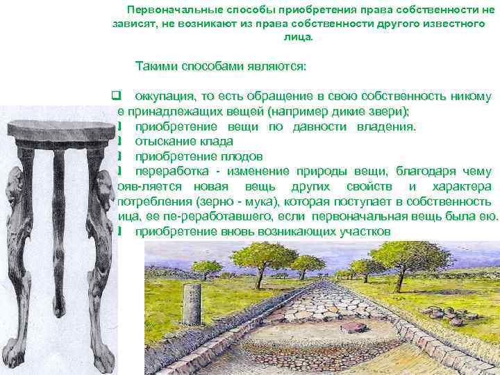 Первоначальные способы приобретения права собственности не зависят, не возникают из права собственности другого известного