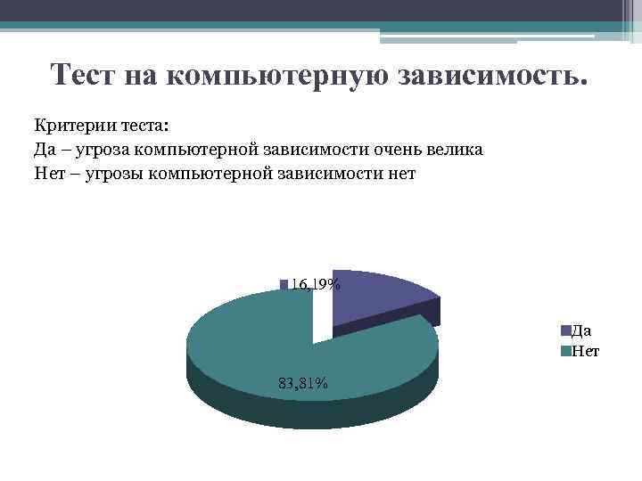 Критерии зависимости