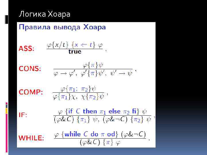 Логика Хоара 