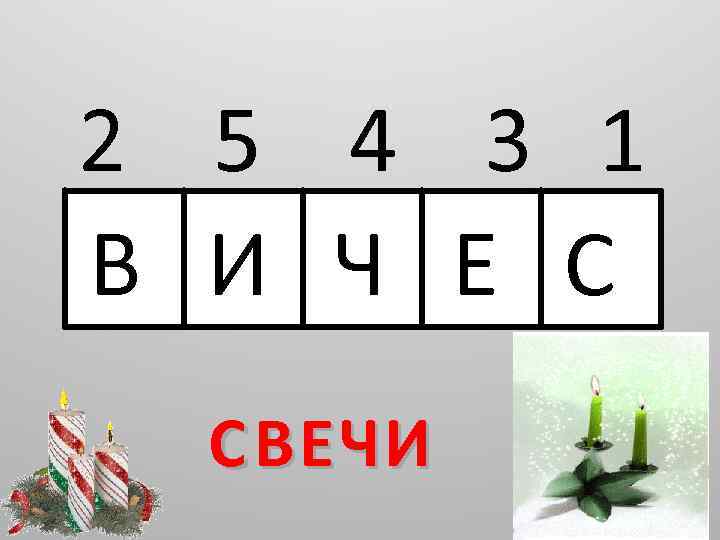 2 5 4 3 1 В И Ч Е С вввв. В С ВЕЧИ