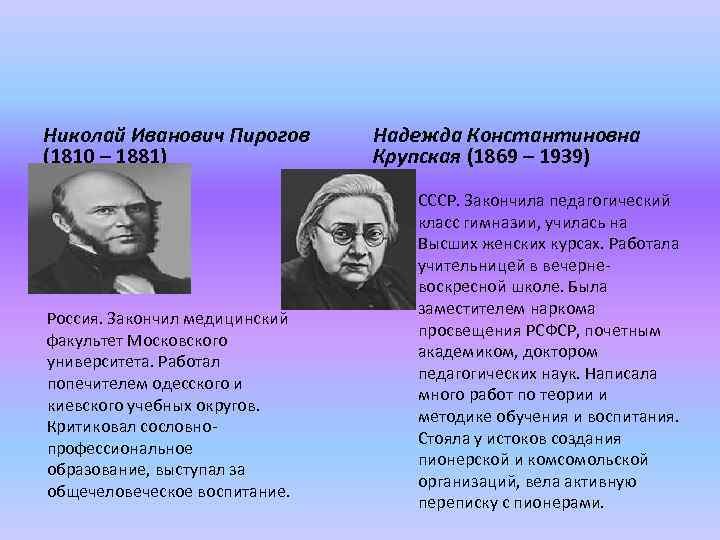 Педагогические идеи николай иванович пирогов