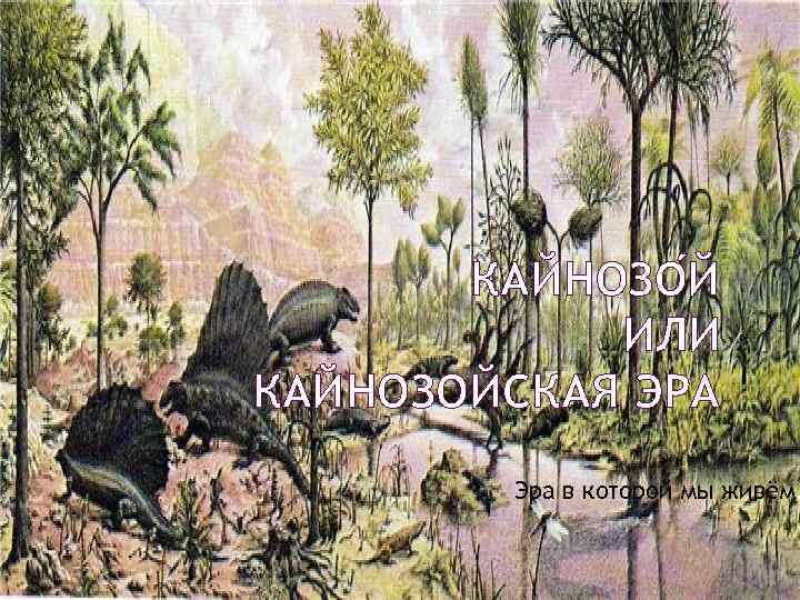 КАЙНОЗО Й ИЛИ КАЙНОЗОЙСКАЯ ЭРА Эра в которой мы живём. 