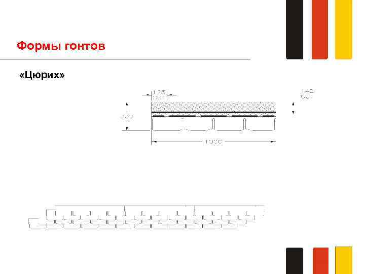 Формы гонтов «Цюрих» 