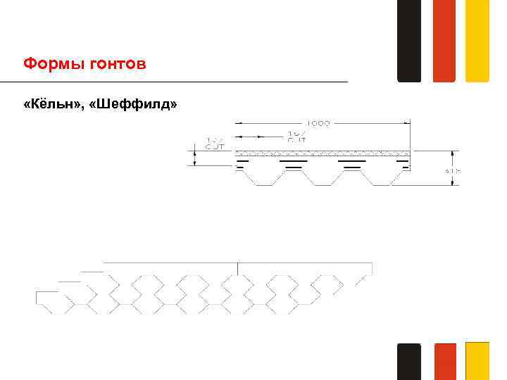 Формы гонтов «Кёльн» , «Шеффилд» 