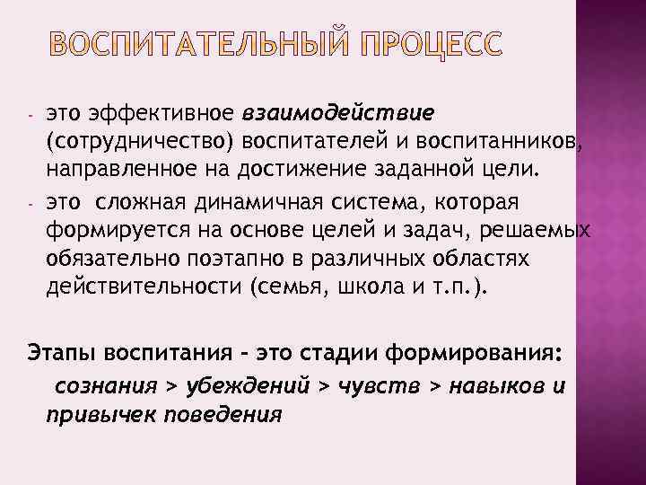 Заданной цели. Эффективное взаимодействие. Эффективное воздействие воспитателей и воспитанников направленное.