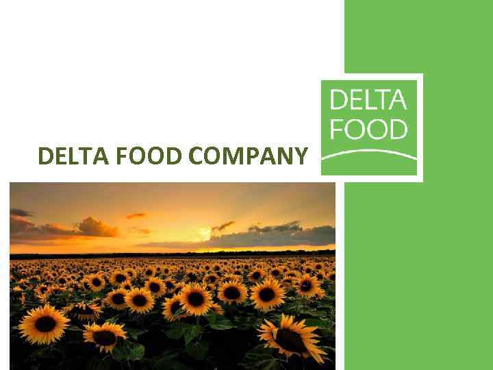 DELTA FOOD COMPANY 