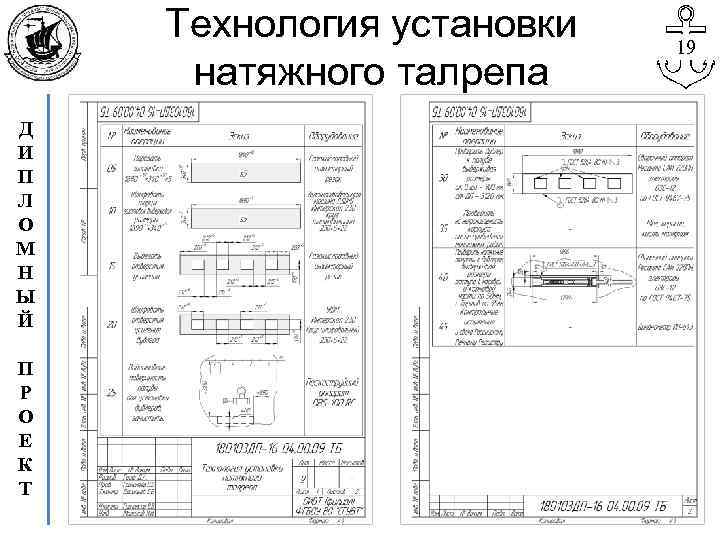 Технология установки натяжного талрепа Д И П Л О М Н Ы Й П
