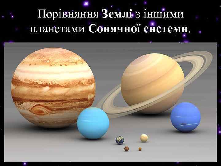 Порівняння Землі з іншими Землі планетами Сонячної системи 