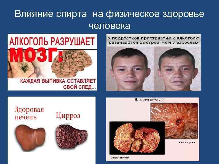 Влияние спирта на физическое здоровье человека 