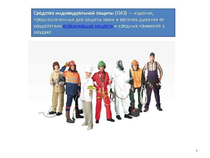 Средства индивидуальной защиты (СИЗ) — изделия, предназначенные для защиты кожи и органов дыхания от