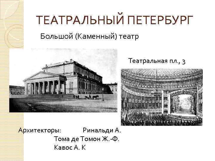 Карта театрала спб