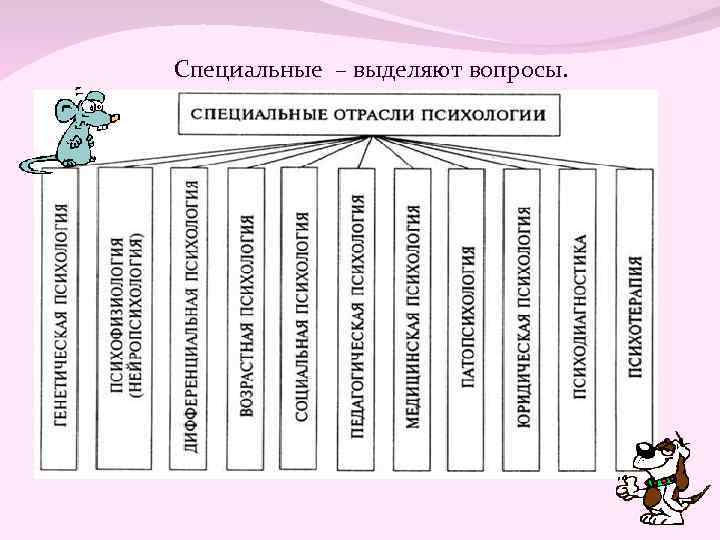 Специальные – выделяют вопросы. 