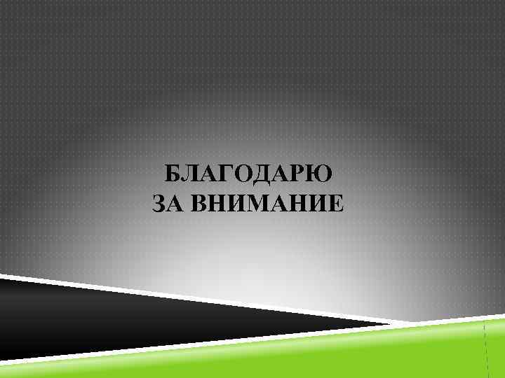 БЛАГОДАРЮ ЗА ВНИМАНИЕ 