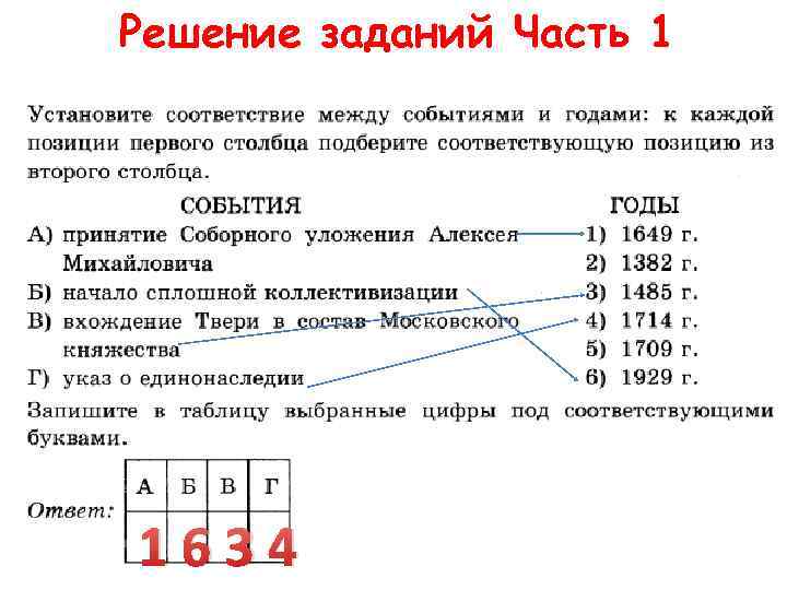 Решение заданий Часть 1 1634 