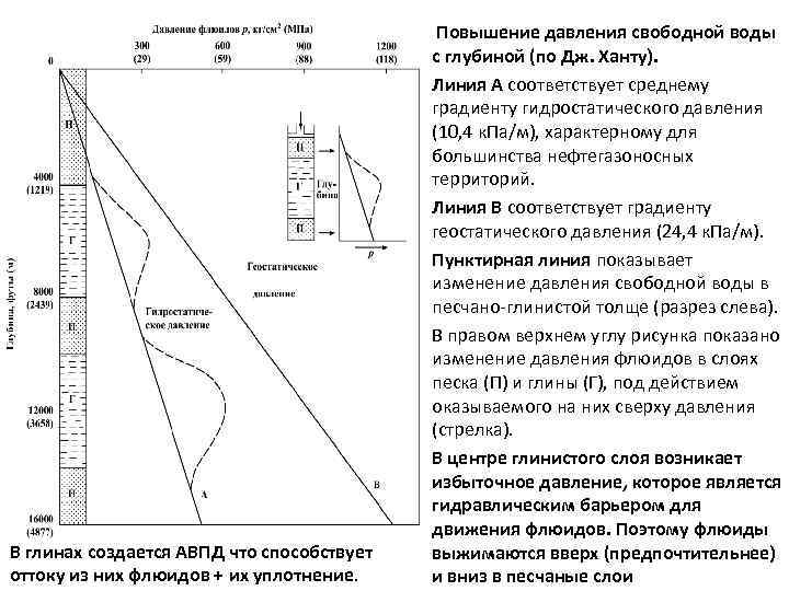  • • • В глинах создается АВПД что способствует оттоку из них флюидов