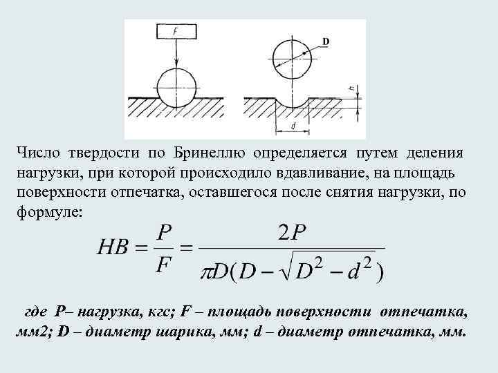 Твердость по бринеллю индентор