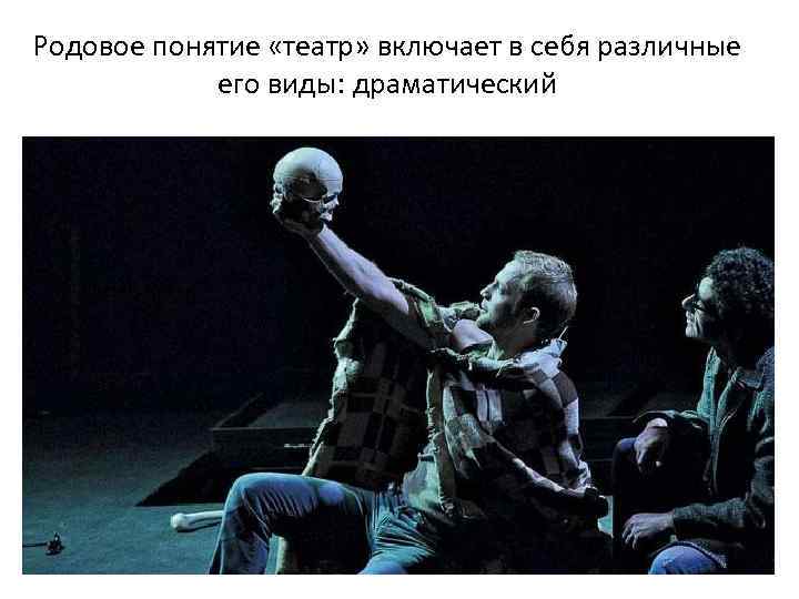 Родовое понятие «театр» включает в себя различные его виды: драматический 