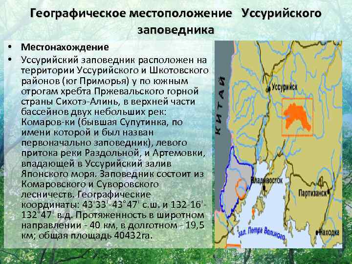 Уссурийский заповедник презентация