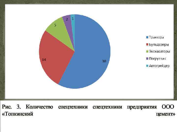 Рис. 3. Количество спецтехники предприятия ООО «Топкинский цемент» 