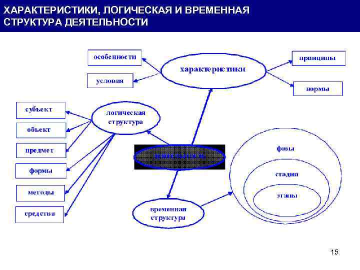 ХАРАКТЕРИСТИКИ, ЛОГИЧЕСКАЯ И ВРЕМЕННАЯ СТРУКТУРА ДЕЯТЕЛЬНОСТИ 15 