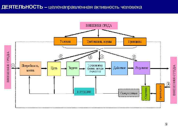 ДЕЯТЕЛЬНОСТЬ – целенаправленная активность человека 9 