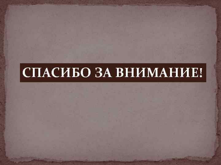 СПАСИБО ЗА ВНИМАНИЕ! 