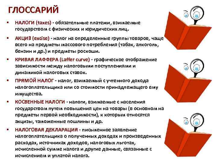 НАЛОГИ Обществознание 11 класс Базовый уровень Кодификатор по