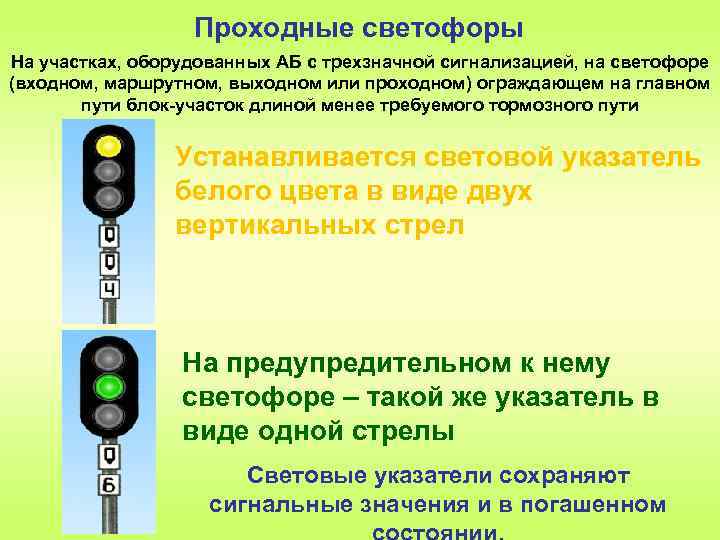 Что означает сигнал входного маршрутного светофора