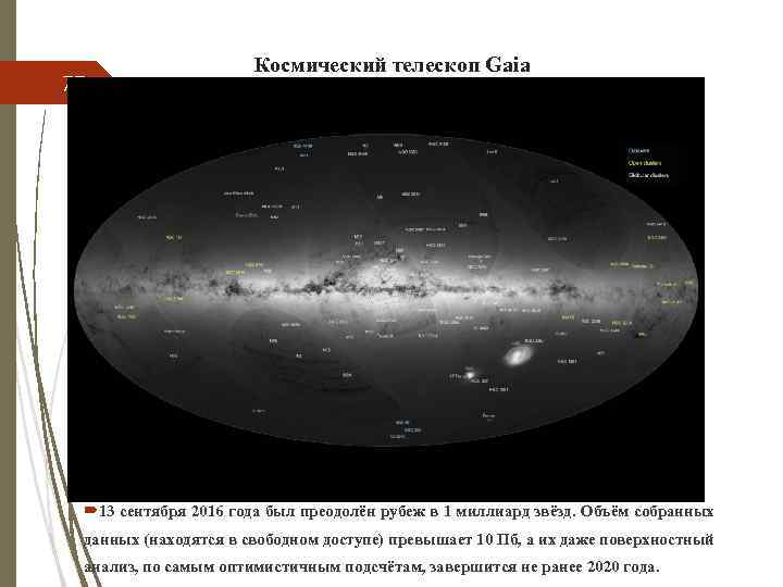 77 Космический телескоп Gaia 13 сентября 2016 года был преодолён рубеж в 1 миллиард