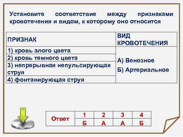 Установите соответствие между назначением и видами памяти