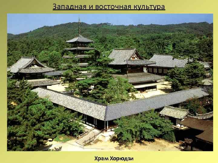 Западная и восточная культура Отношение к природе Восточная культура ориентируется на нерасчлененность человека и