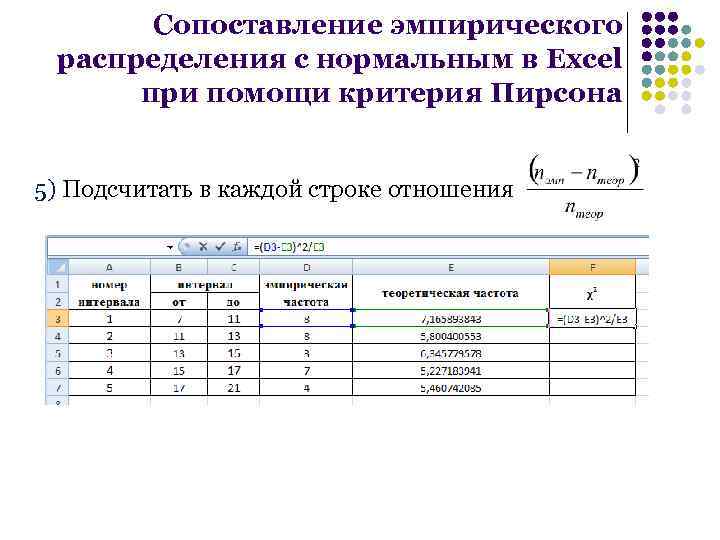 Распределение пирсона в excel