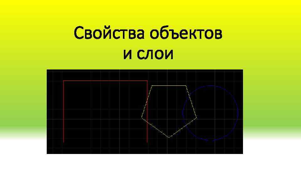 Свойства объектов и слои 