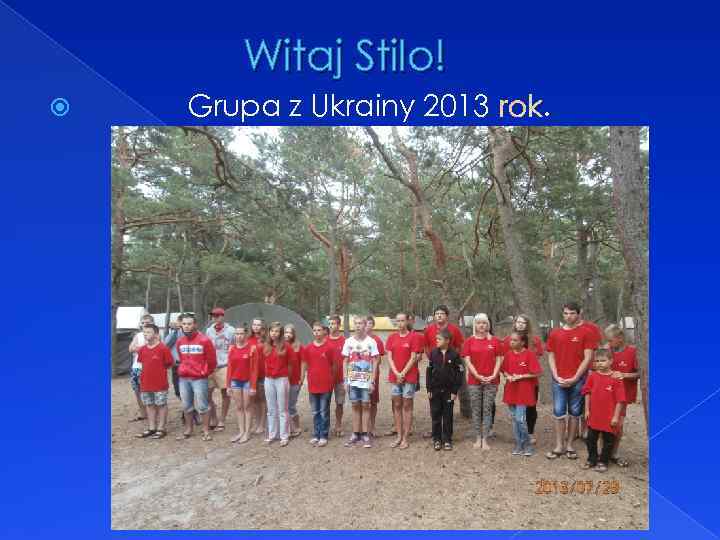 Witaj Stilo! Grupa z Ukrainy 2013 . 
