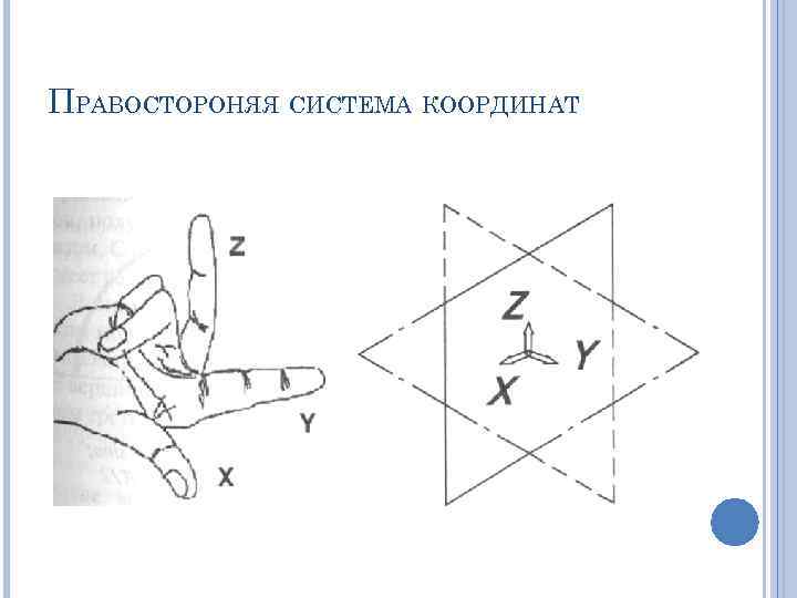 ПРАВОСТОРОНЯЯ СИСТЕМА КООРДИНАТ 