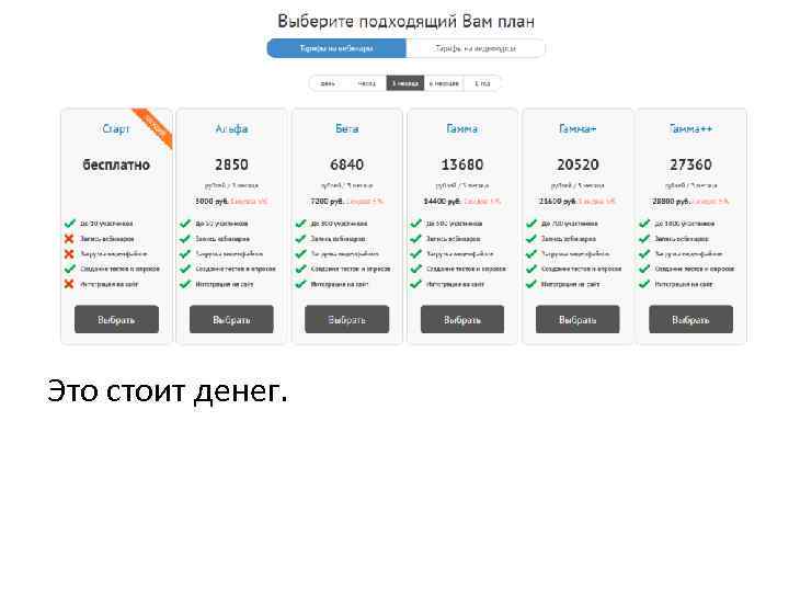 Это стоит денег. 