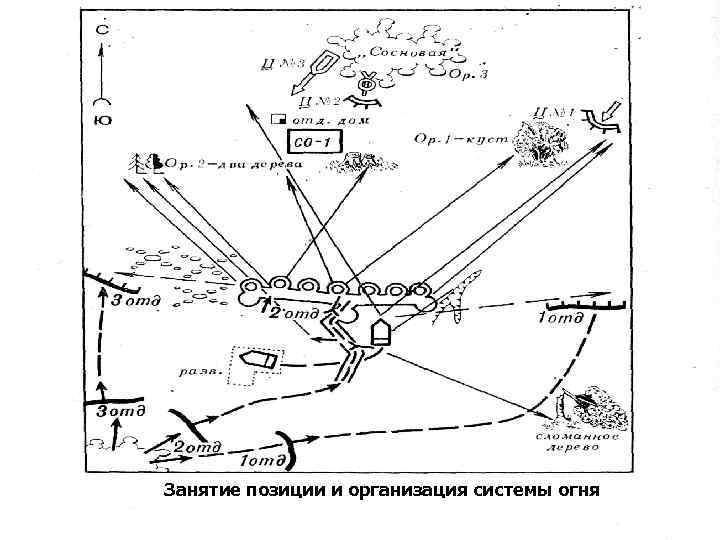 Занятие позиции и организация системы огня 