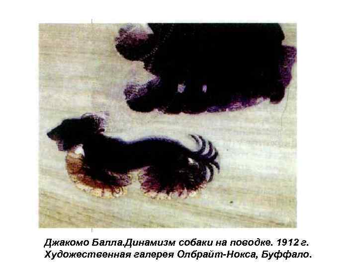 Джакомо Балла. Динамизм собаки на поводке. 1912 г. Художественная галерея Олбрайт-Нокса, Буффало. 