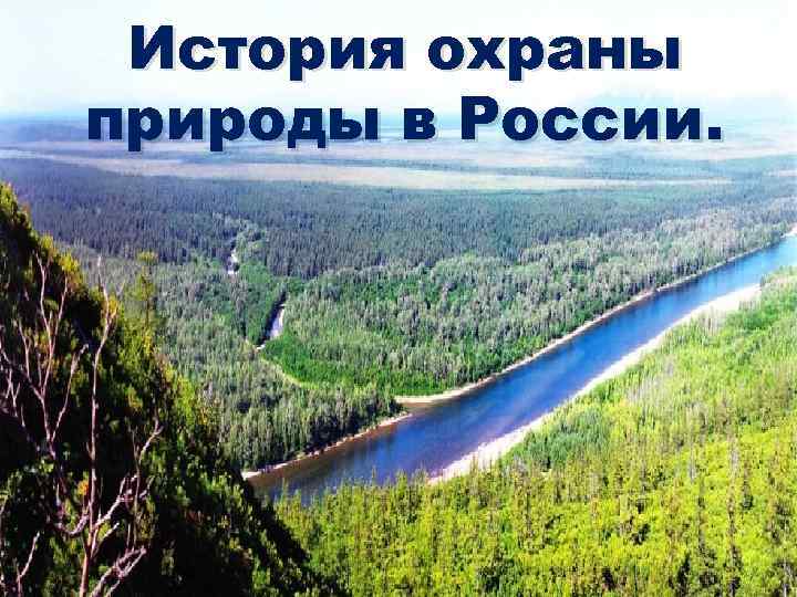 История охраны природы в России. 