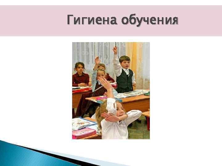 Гигиена обучения 