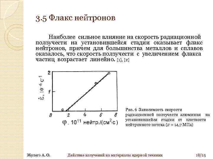 3. 5 Флакс нейтронов Наиболее сильное влияние на скорость радиационной ползучести на установившейся стадии