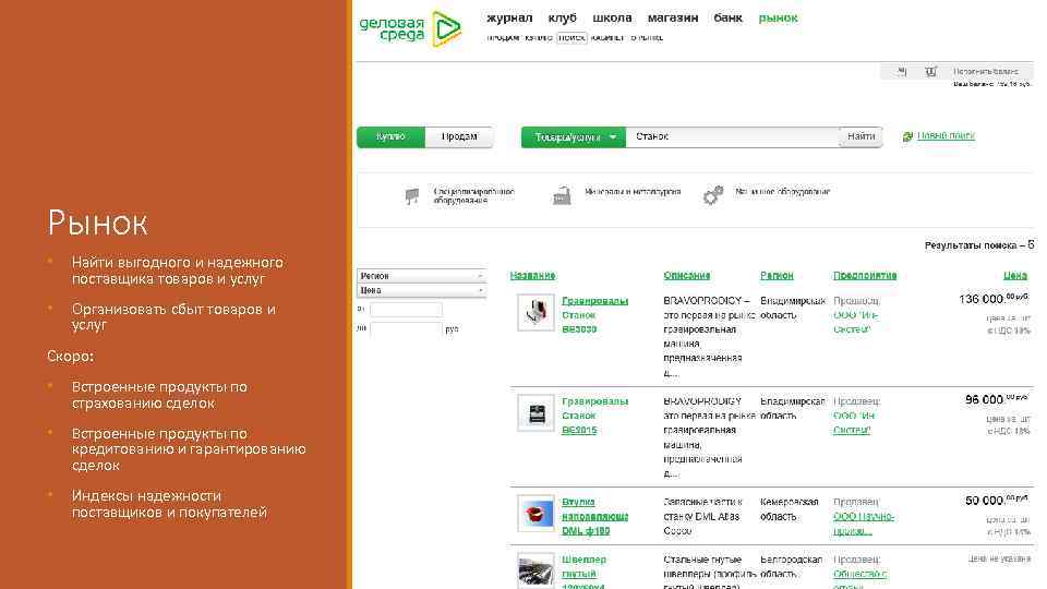 Рынок • Найти выгодного и надежного поставщика товаров и услуг • Организовать сбыт товаров